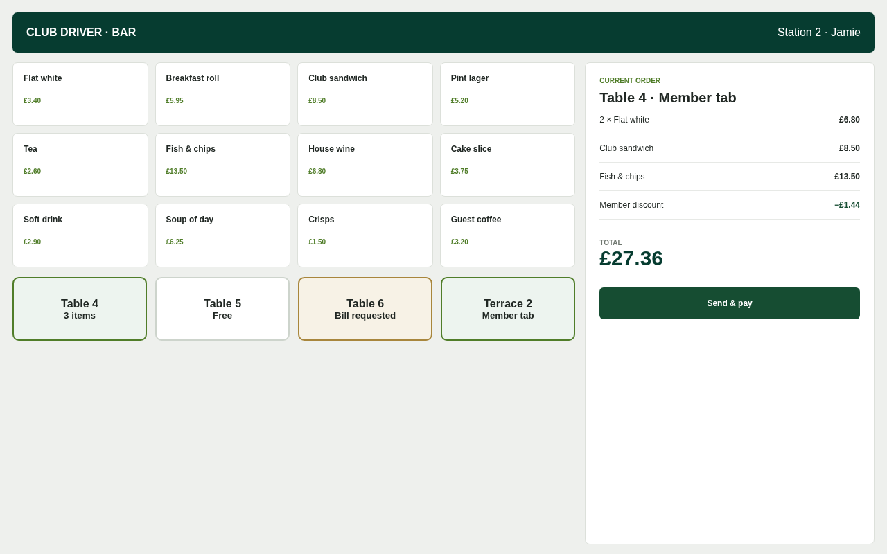 Club Driver point of sale interface that continues through supported offline states